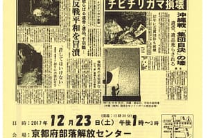 天皇誕生日の「祝日」を糾弾する12.23京都集会