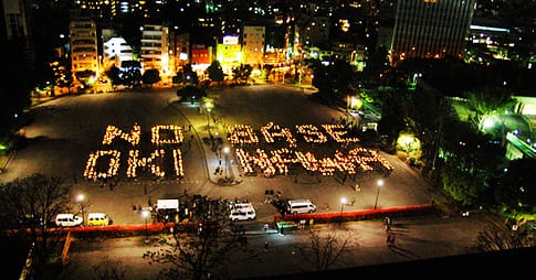 2010.04.25 沖縄連帯東京集会とキャンドルの波