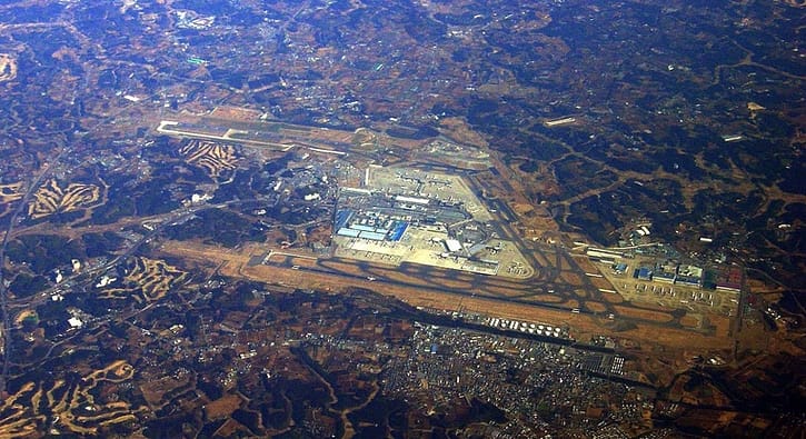 成田空港周辺の空撮写真